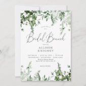 グリーン素朴アイビー&セージブライダルブランチ 招待状 (正面)