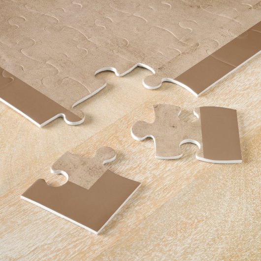 グリーン素朴アンティークハートビューティ結婚フルズ ジグソーパズル (側面)