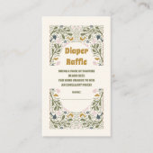 グリーン素朴ウッドランドファーンおむつラッフル エンクロージャーカード (正面)