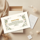 グリーン素朴ウッドランドファーンブックベビー エンクロージャーカード