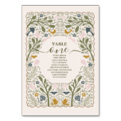 グリーン素朴ウッドランド結婚ファーン テーブルナンバー (正面)