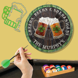 グリーン素朴ウッド応援ビールとシェナニガン ダーツボード