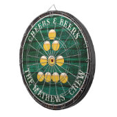 グリーン素朴ウッド応援nビール飲み ダーツボード (正面右)