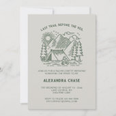 グリーン素朴キャンプバチェロレッテ旅行日程ウィークエンド 招待状 (正面)