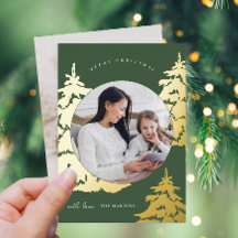 グリーン素朴クリスマスツリーツーフォトホリデー