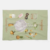 グリーン素朴クリスマスホリデーファームハウスギフト キッチンタオル (横)