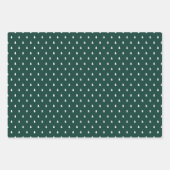 グリーン素朴タータンチェックプレイドメリークリスマスパターン ラッピングペーパーシート (正面3)