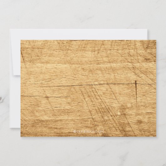 グリーン素朴トラクター写真誕生日パーティー 招待状 (裏面)