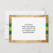 グリーン素朴トラクター赤ちゃんシャワーありがとう サンキューカード (裏面)