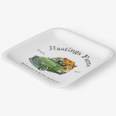 グリーン素朴ファームトラックサンクスギビングハーベスト紙 ペーパープレート (傾斜あり)