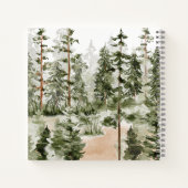 グリーン素朴フォレストキャビンレイクハウスゲストブック ノートブック (裏面)