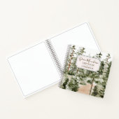 グリーン素朴フォレストキャビンレイクハウスゲストブック ノートブック (内部)