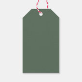 グリーン素朴フローラ結婚ズ ギフトタグ (裏面)