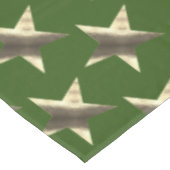 グリーン素朴ブラウンスターズパターンフェスティバルクリスマス テーブルクロス (アングル)