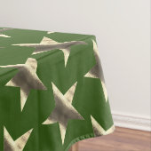 グリーン素朴ブラウンスターズパターンフェスティバルクリスマス テーブルクロス (インサイチュ)