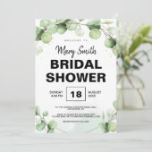 グリーン素朴ボホエレガントブライダルシャワー結婚ズ 招待状 (スタンド正面)