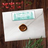 グリーン素朴メリークリスマスツリー差出人住所 セルフインキングスタンプ