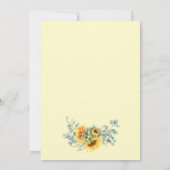 グリーン素朴リーサンフラワーブライダルシャワー 招待状 (裏面)