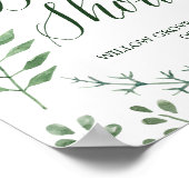 グリーン素朴リースブライダルシャワーへようこそ ポスター (角)