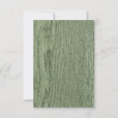 グリーン素朴リーフィリースウェディングRSVP 招待状 (裏面)