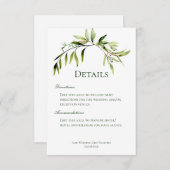 グリーン素朴リーボー結婚ウ詳細 エンクロージャーカード (正面/裏面)