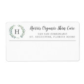 グリーン素朴リーモノグラム事業出荷 ラベル (正面)