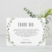 グリーン素朴リーリースベビーシャ男女兼用ワー サンキューカード (スタンド正面)