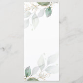 グリーン素朴リ葉ー金ゴールドのメニュー プログラム (裏面)