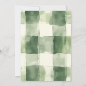 グリーン素朴レッドストロベリーファースト誕生日 招待状 (裏面)