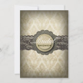 グリーン素朴レースウエスタンカントリーブライダルシャワー 招待状 (正面)