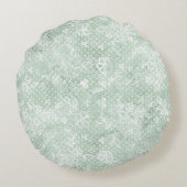 グリーン素朴レーフェイクスヴィンテージ ラウンドクッション (裏面)