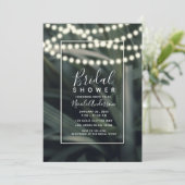 グリーン素朴春グラス&ライトブライダルシャワー 招待状 (スタンド正面)