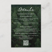 グリーン素朴空中森林写真の結婚詳細 エンクロージャーカード (正面)