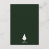グリーン素朴空中森林写真の結婚詳細 エンクロージャーカード (裏面)