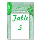 グリーン素朴結婚ズ テーブルナンバー (裏面)