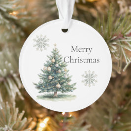 グリーン素朴金ゴールドクリームクリスマスツリースノーフレーク オーナメント