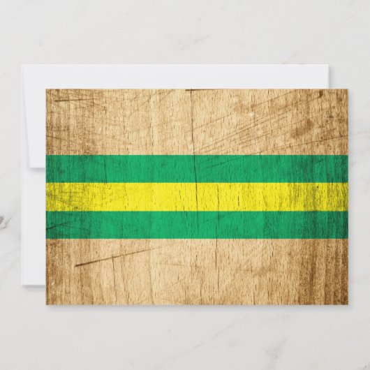 グリーン素朴&イエロートラクター誕生日ありがとう サンキューカード (裏面)