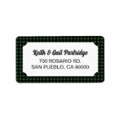 グリーン素朴&ブラックバッファロープレイドカスタム ラベル (正面)