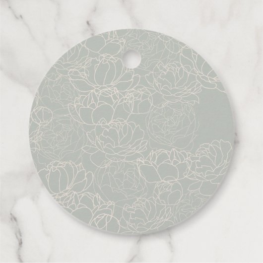 グリーン素朴&ホワイトシンプルメッセージカード フェイバータグ (裏面)