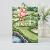グリーン結婚にゴルフボールを付けている 出欠カード (スタンド正面)