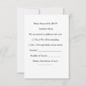 グリーン結婚にゴルフボールを付けている 出欠カード (裏面)