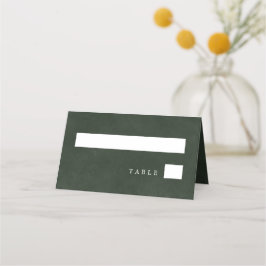 グリーン結婚のエレガントタイポグラフィ プレイスカード