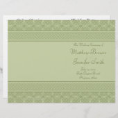 グリーン結婚のサービス・セレモニー・プログラム (正面/裏面)