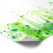 グリーン結婚のシーティングプラン空白のDIYテンプレート ポスター (角)