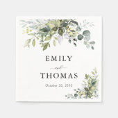 グリーン結婚のナプキン スタンダードカクテルナプキン (正面)