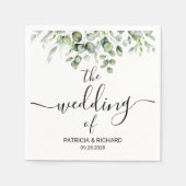 グリーン結婚のナプキン スタンダードカクテルナプキン (正面)