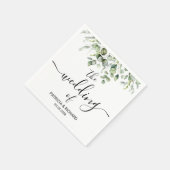 グリーン結婚のナプキン スタンダードカクテルナプキン (角)