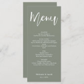 グリーン結婚のフラットメニュー メニュー (正面/裏面)
