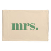 グリーン結婚のレトロモダンな夫妻 枕カバー (裏面)