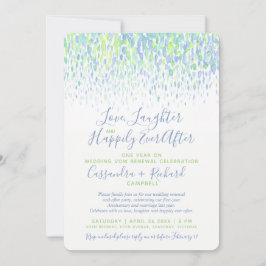 グリーン結婚の誓いの更新1年の幸せな後 招待状